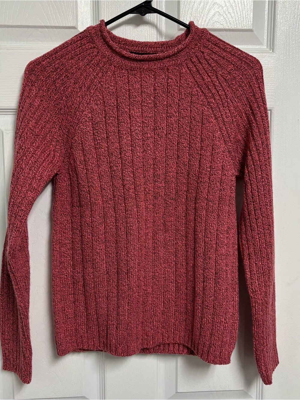 Carolyn Taylor Ribbed Roll-neck Sweater Pink Black Women’s Size Large